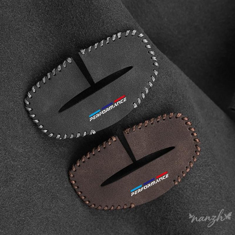 Leather Car Seat Belt Buckle Plug Protector Cover  For BMW M Emblem E46 E36 E34 F10 E90 F30 E60 F30 E53 E30 E9 E87 Accessories BX9