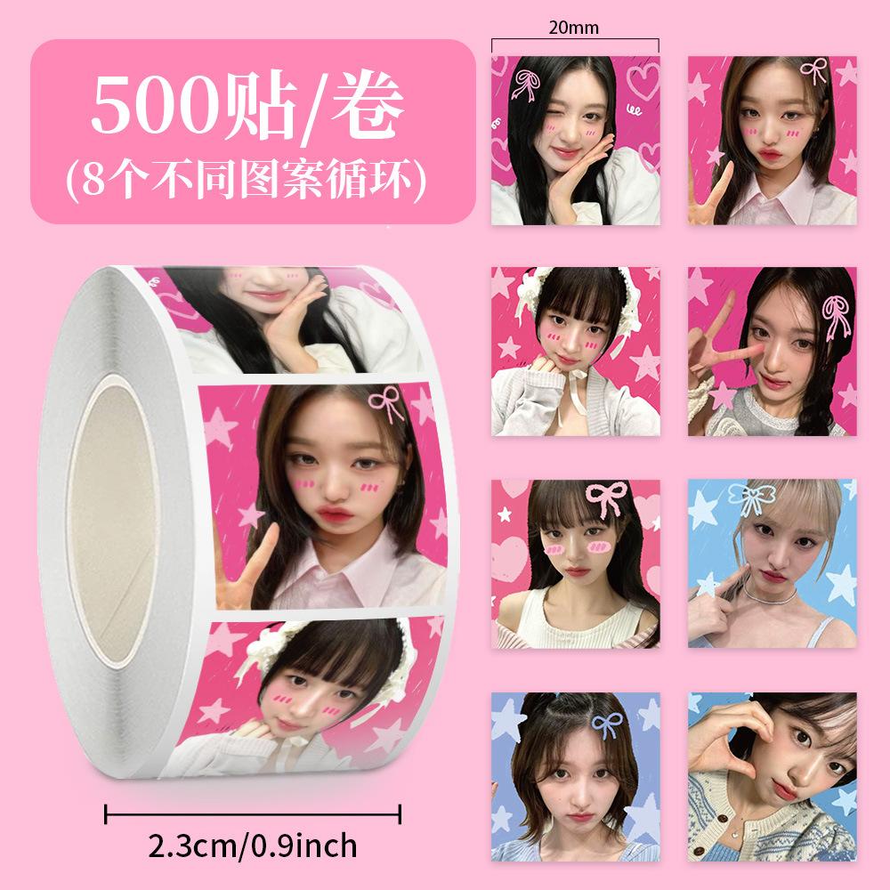 Наклейки Skzoo Idol Roll 500 шт. Клейкие этикетки для DIY Журнала Скрапбукинга Чехла Телефона Декора Polaroid Фанатов