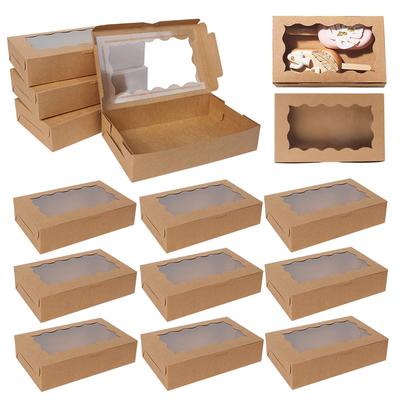 5-20 шт. Подарочные коробки с окном Упаковка для шоколадных конфет и печенья на день рождения, для вечеринки, свадебные принадлежности, декор для детского праздника, рождественский декор