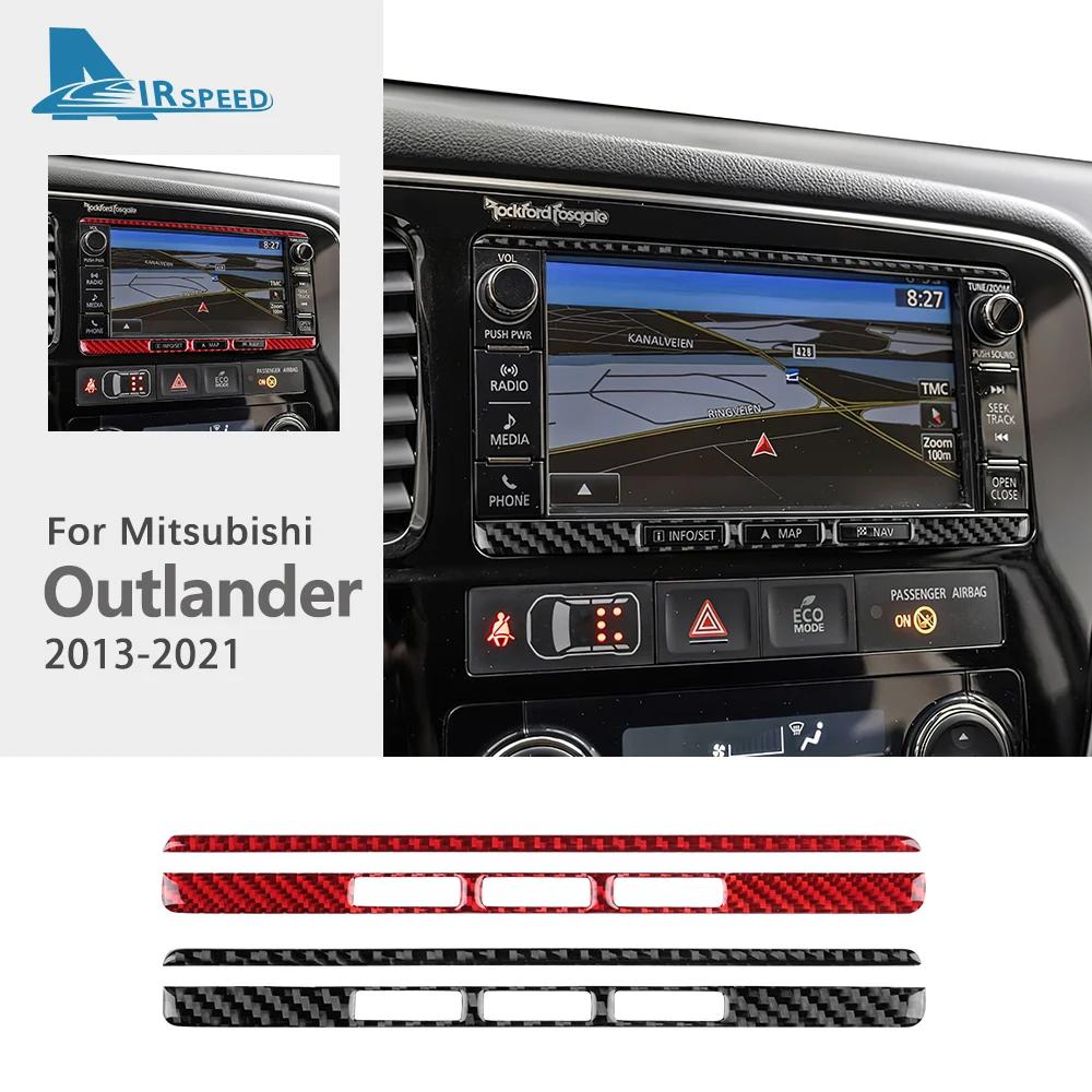 Carbon Fiber Style Interior Sticker for Mitsubishi Outlander 2013-2021 Central Control Screen Frame Trim