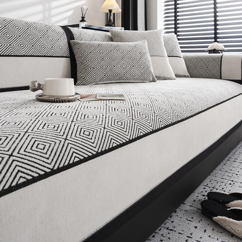 Подушка для дивана из шенилла, приятная для кожи, утолщенный чехол для дивана в гостиной, универсальный нескользящий чехол для спинки мебели, защита от пыли