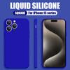 Тонкий мягкий чехол для iPhone 16 Pro Max 15 14 Plus 13 12 11 X XR XS 6 7 8 SE 2020 однотонный жидкий силиконовый чехол Candy Coque Capa
