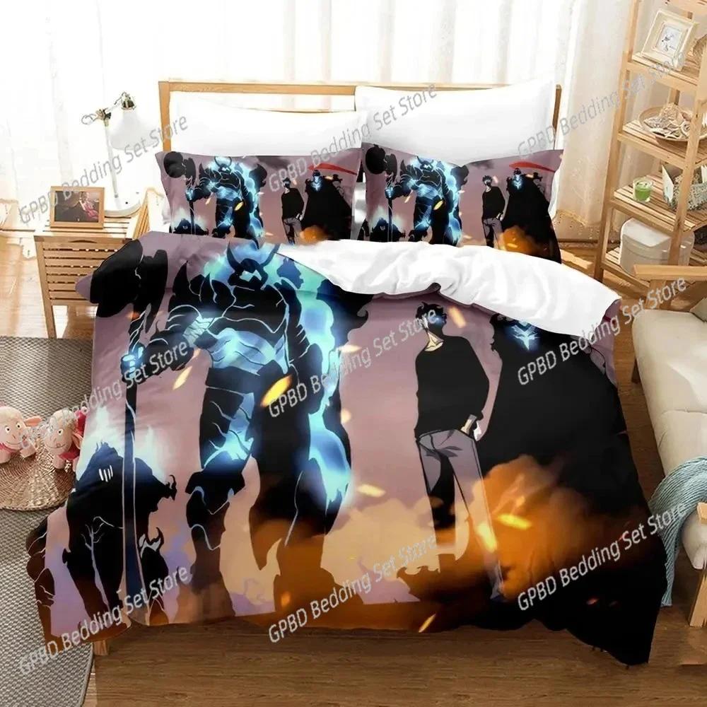 Comforter 3D Printed Anime Solo Leveling Bedding Set Bedroom Soft Modern S Comefortable And