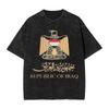 Couple T Shirt Golden Emblem Of Republic Of Iraq Flag with Iraq Sign Washed T-Shirts Trending Summer Tee Shirt Awesome Tops Gift