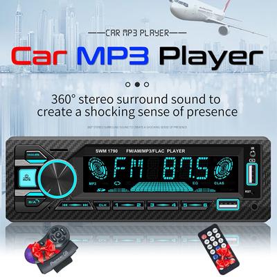 Новый автомобильный MP3-плеер с Bluetooth, 7 регулируемых цветов подсветки, автомобильная стереосистема, интеллектуальное голосовое управление с искусственным интеллектом, поддержка позиционирования мобильного телефона