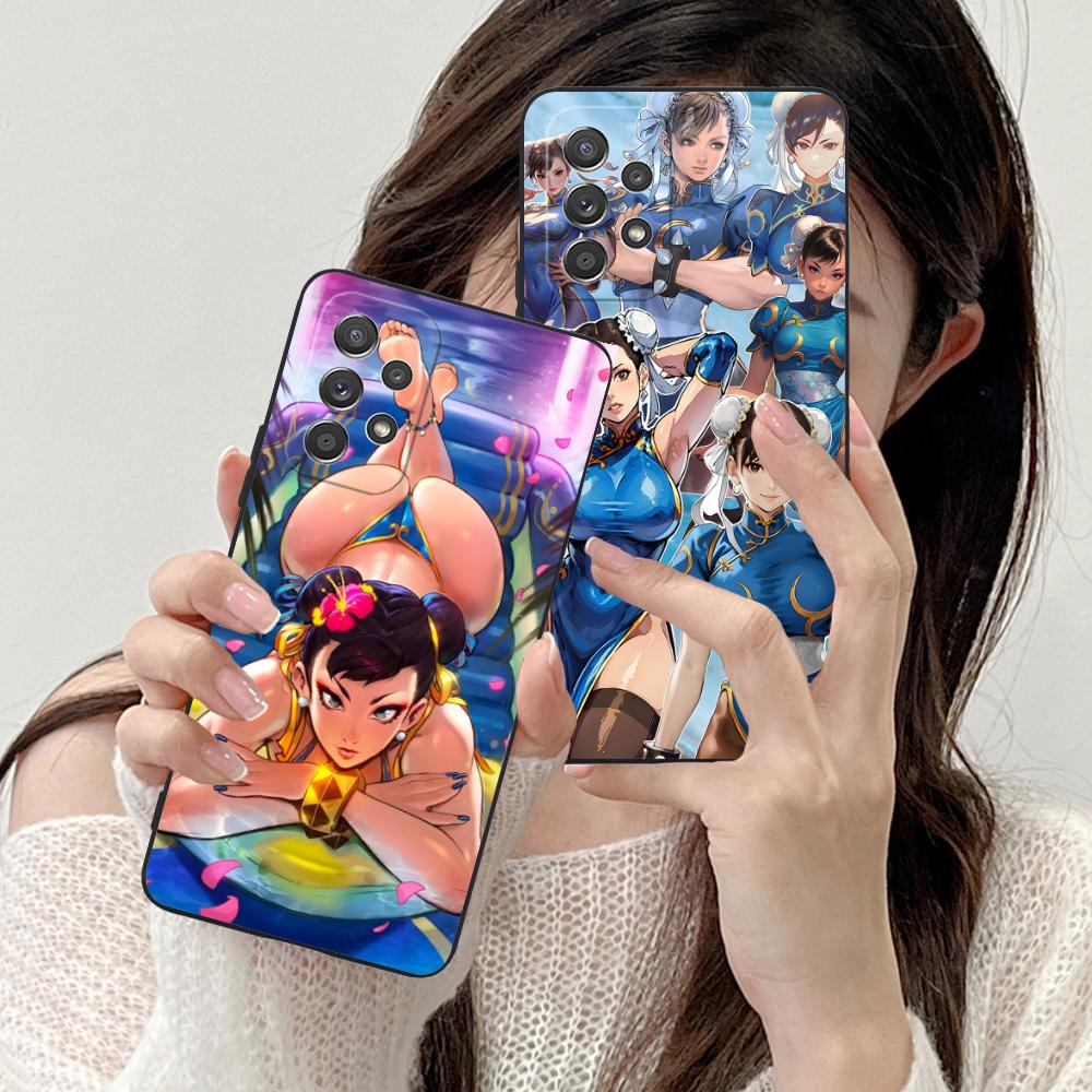 Чехол для телефона Street Fighter Chunli для Samsung Galaxy M55 54 42 35 34 33 32 23 22 15 14 13 12 F55 5G Цветной чехол Чехол Красивый