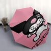 Kuromi,Cute Automatic Folding Umbrella-Simple 8-Rib Design, Bright Cartoon Pattern, Durable Iron Frame, Suitable For Travel, Outdoor, Beach-