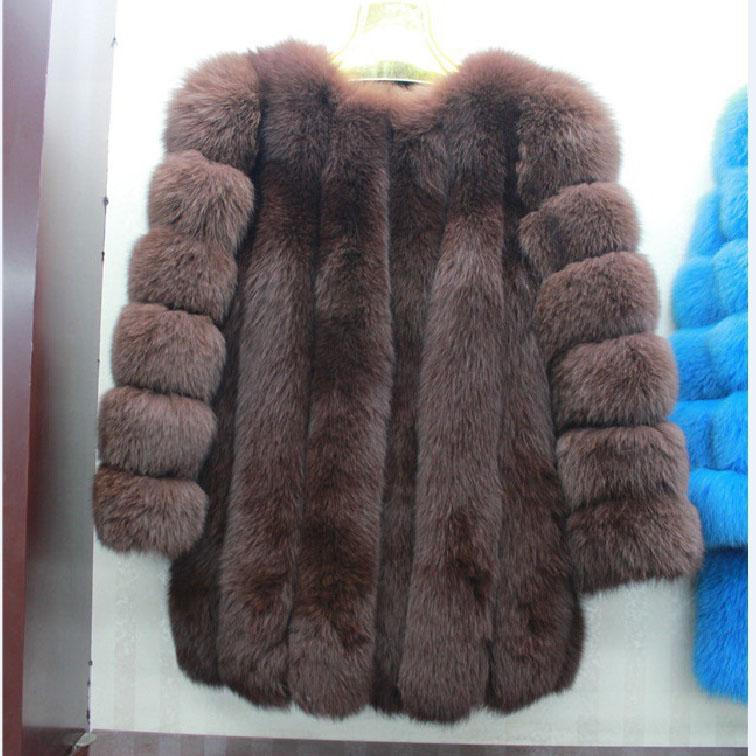 Women's Winter Faux Fur Hooded Coat Fashionable and Warm Faux Fur Vertical Hooded Hat Fluffy Fur