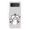 Прозрачный чехол для телефона Samsung Galaxy Z Flip 3 4 5 6 7 Жесткий складной ПК Z Flip3 Flip4 Чехол Милый Спичка Мужчина Пара