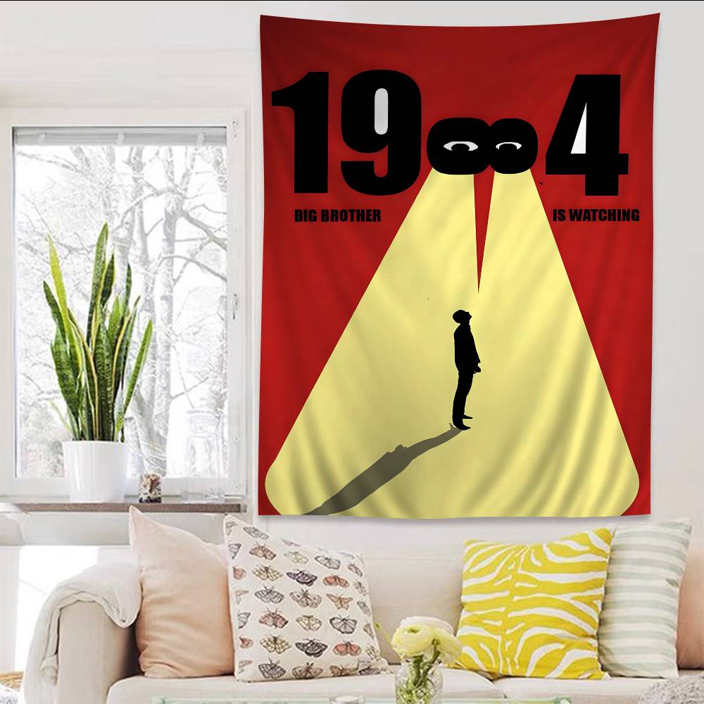 1984 Джордж Оруэлл Фильм Мультфильм Гобелен Домашний Декор хиппи богемский декор гадание Домашний Декор