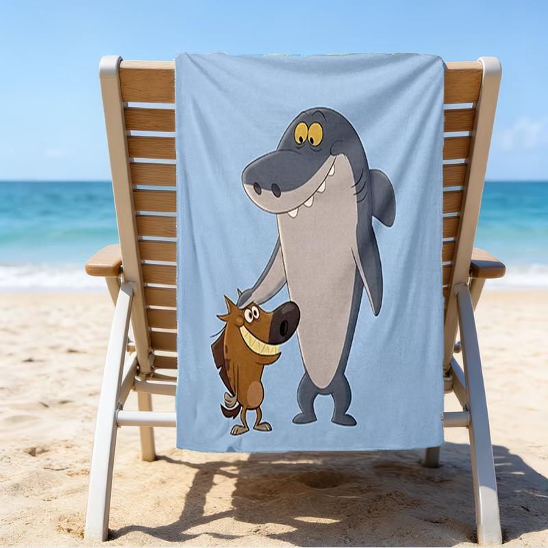 Ultra-Soft Beach Towel with Zig & Sharko Theme,Ideal for Pool - Camping, Diving - Perfect Travel Essential, Vibrant Beach Towel.