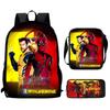 Wolverine Deadpool Movie Characters Trendy Cartoon Printed Backpack Student