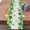 Дорожка для стола на день Св.. Украшение ко Дню Патрика с принтом клевера, легкое в уходе, нескользящее
