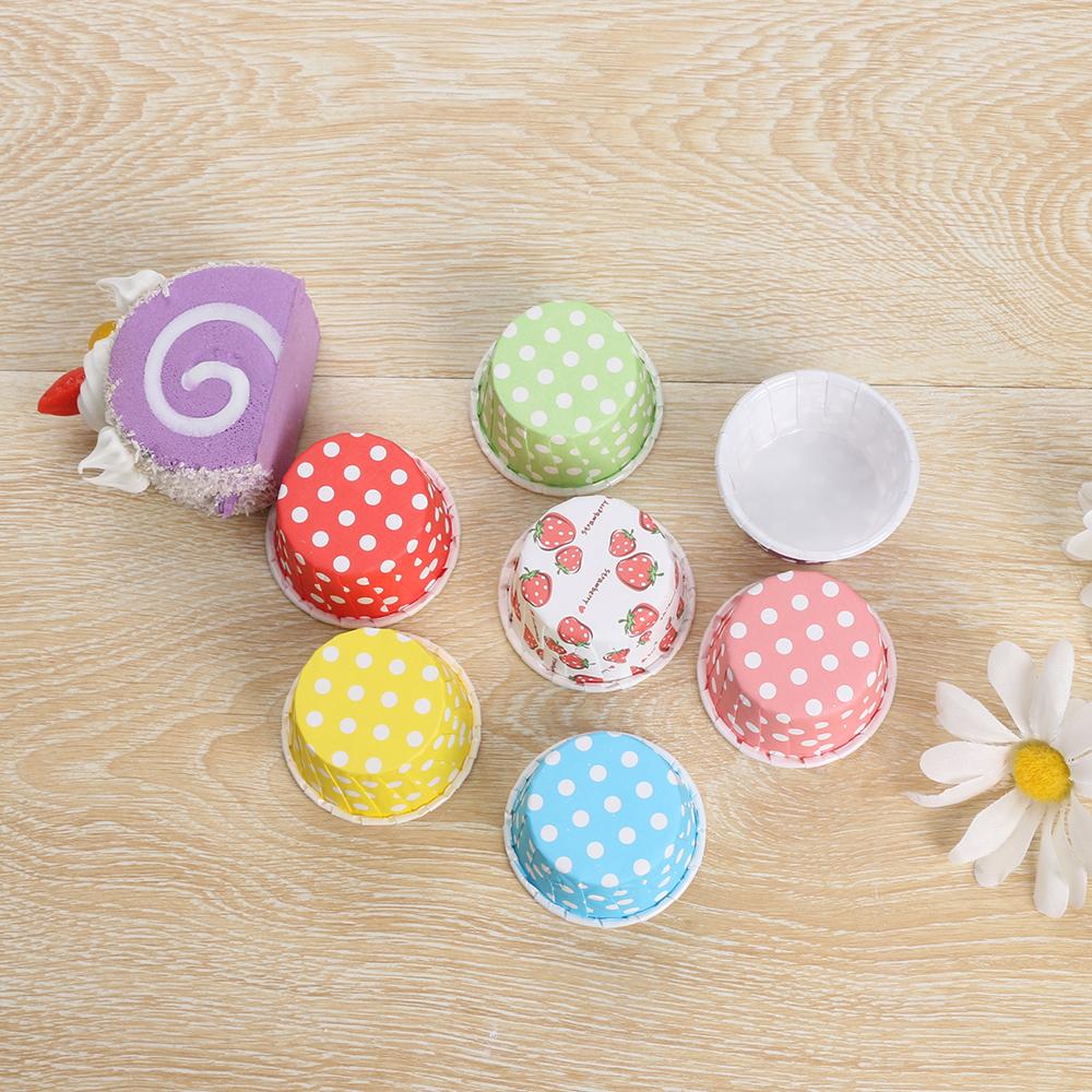 100PCS Home Bakeware Dot Decorate Baking Wrapper Muffin Cup Pan Case Paper Cupcake Liner