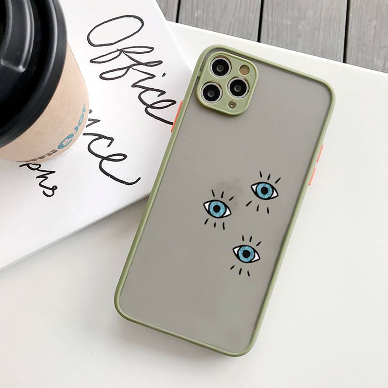 Turkish Evil Blue Eye Phone Case Matte Transparent For Iphone 14 11 12 13 Plus Mini X Xs Xr Pro Max Cover