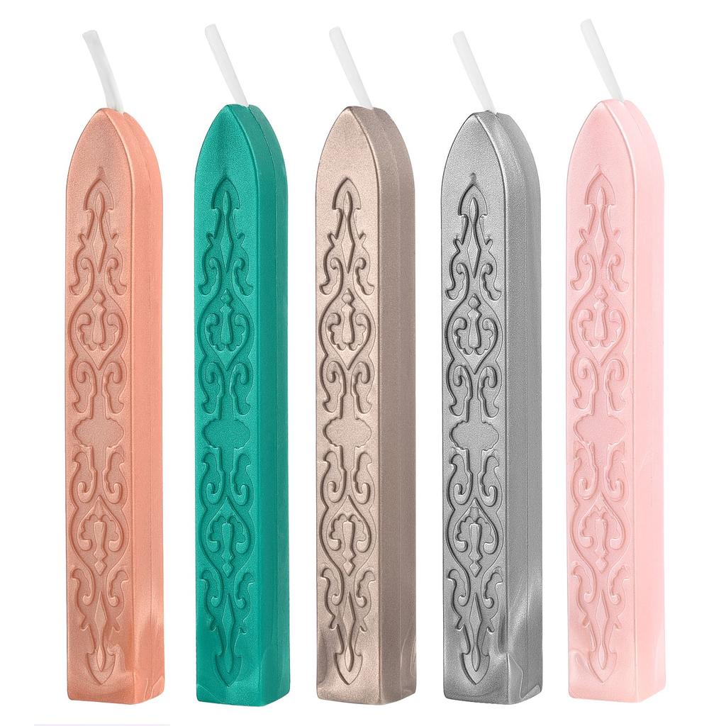 5 шт. восковых печатей, антикварные восковые печатей с фитилем для почтового письма, ретро-винтажная восковая печать, приглашение на свадьбу