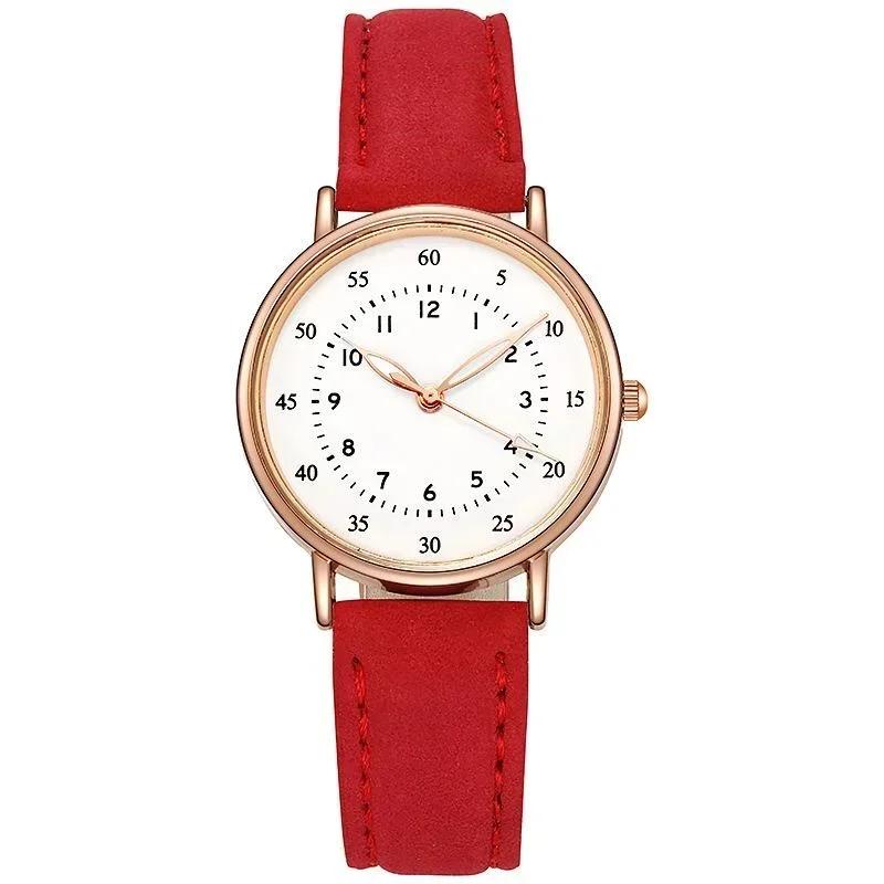 Women's Simple Vintage Watches for Women Dial Wristwatch Leather Strap High Quality Ladies Casual Bracelet Watches