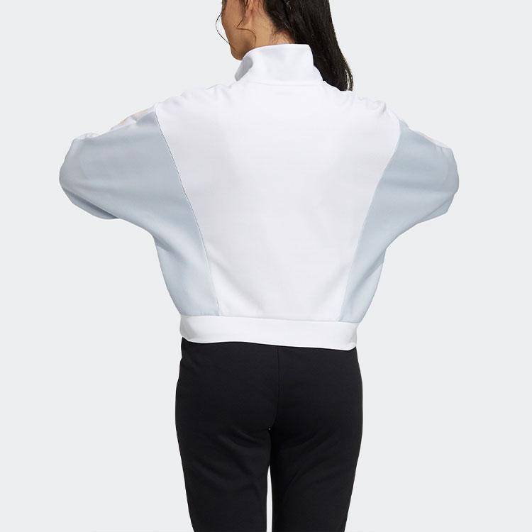 adidas Нео Цвет Блок Свободная Короткая Спортивная Куртка Женские Куртки Белые GP5466