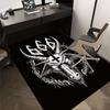 1 шт. Ковер для пола с рисунком "Козел 666", нескользящий, подходит для офиса, гостиной, спальни, столовой - Машинная работа, плоское плетение - W236