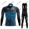 Long Sleeve Cycling Jersey Set Quick Dry Performance Bike Road Team Wear