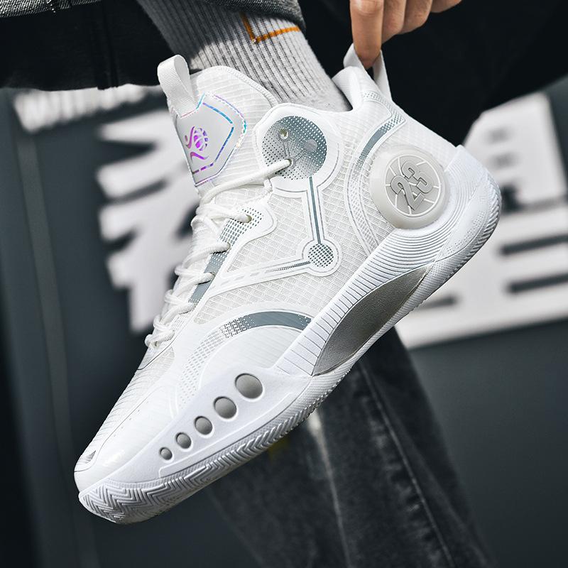 Новые баскетбольные кроссовки мужские высокие боевые ботинки кроссовки для учеников средней школы кроссовки для цементного пола мужские одни 2025 розница