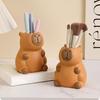Capybara Pen Holder Cute Animal Shape Desk Organizer for Pens Makeup Brushes Utensils Creative Office Home Decor