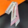 Multi-purpose Small Scarf Buckled Printing Skinny Bag Scarf Brand Silk Foulard Women Ribbon Scarves For Ladies