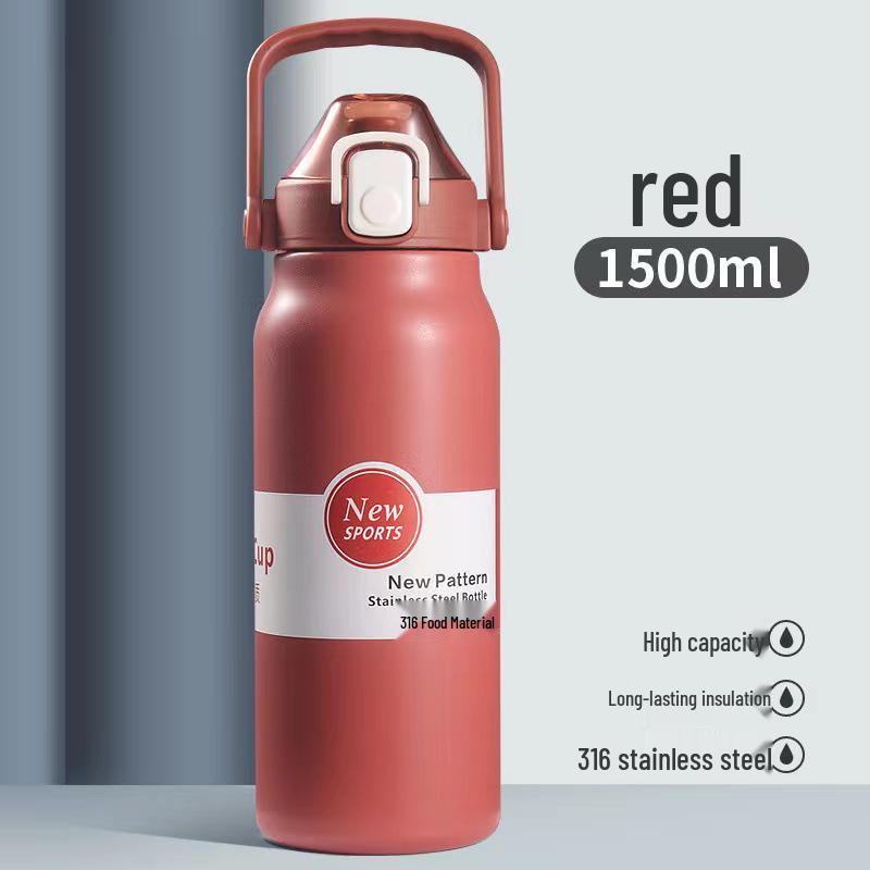 316 Food Grade Insulated Water Bottle, Large Capacity, Portable Sports Kettle for Men & Women, Outdoor Use, Custom Logo Option