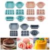 6Pcs Silicone Baking Mold Set for Oven Air Fryer Square Donut Muffin Toast Bread Mold Non-Stick Easy-Release Essential Home Baking Kit