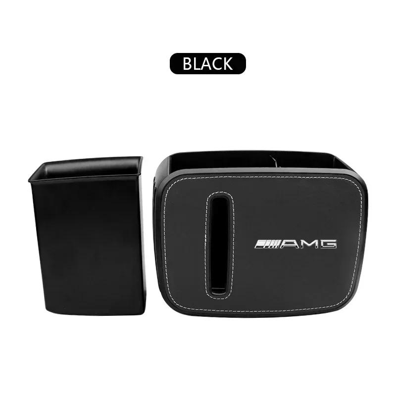 DHP3 Multifunctional car seat back trash can Storage box Storage pocket For Mercedes Benz B/C/E/S Class A Class C200L GLC GLK CLA