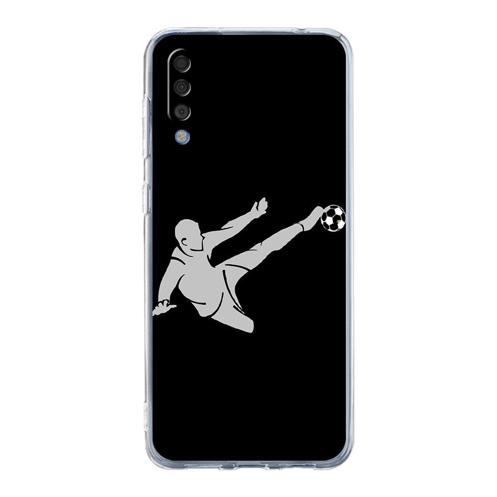 Football Player Soccer Art Phone Case For Samsung Galaxy A52 A50 A70 A30 A40 A20S A20E A02S A12 A22 A72 A32 5G A04s Clear Cover