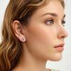 Silver earrings, purple flowers, irises, 925 silver studs