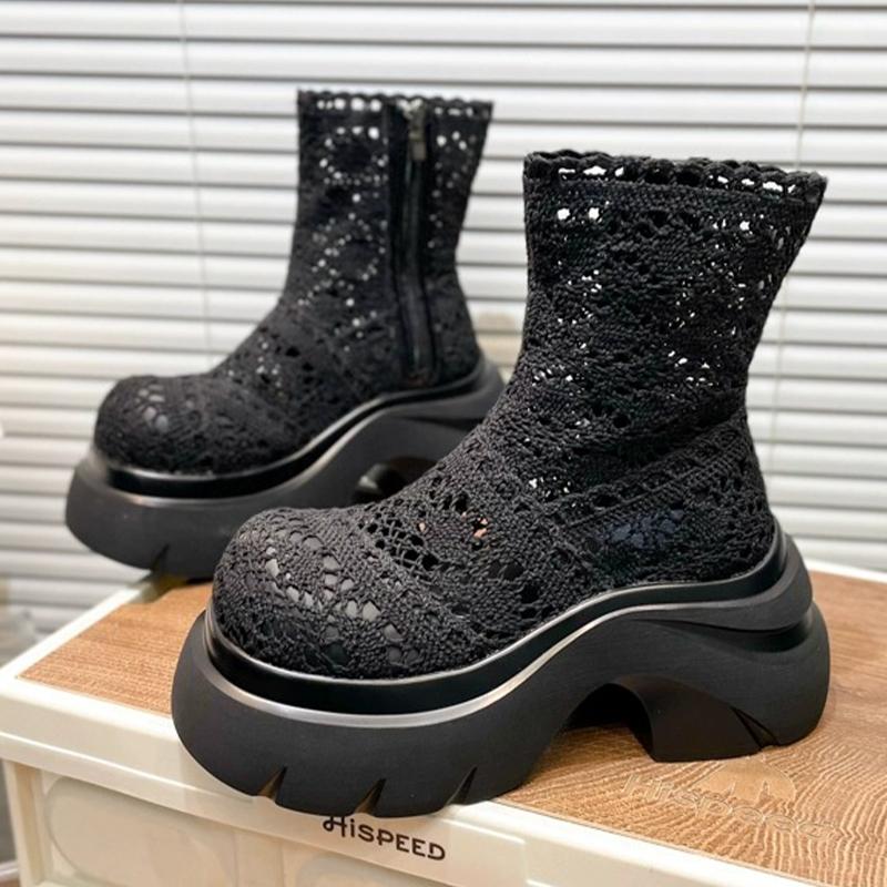 Модные женские ботильоны на высоком каблуке, дизайнерские туфли на платформе, осеннее платье, женские туфли-лодочки 2025, новая повседневная готическая спортивная обувь челси, женские ботильоны