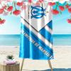 Beach Towel with Olympique Marseille Crest Print, Quick Dry Microfiber, Soft Absorbent, for Soccer Fan Pool Beach Travel