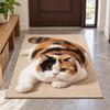Реалистичный 3D коврик-кот для пола 40×60 см 50×80 см 60×90 см Коврик для двери спальни Ковер для ванной Комнатный декор