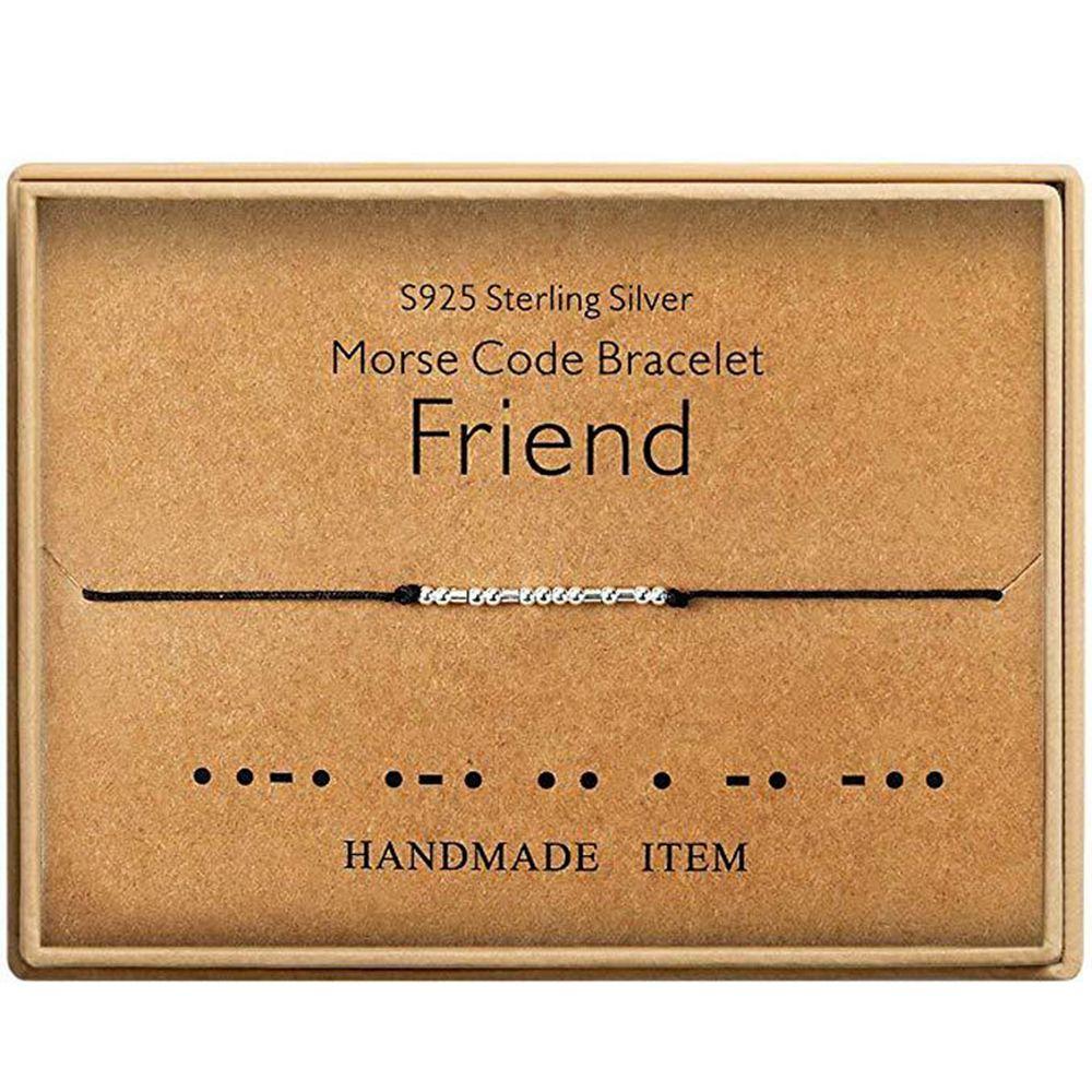 Подарки Цепочка из бусин Серебряный Браслет Морзе Дружба Манжета Браслет Fuck Off Я ЛЮБЛЮ ТЕБЯ ЛДН Охана