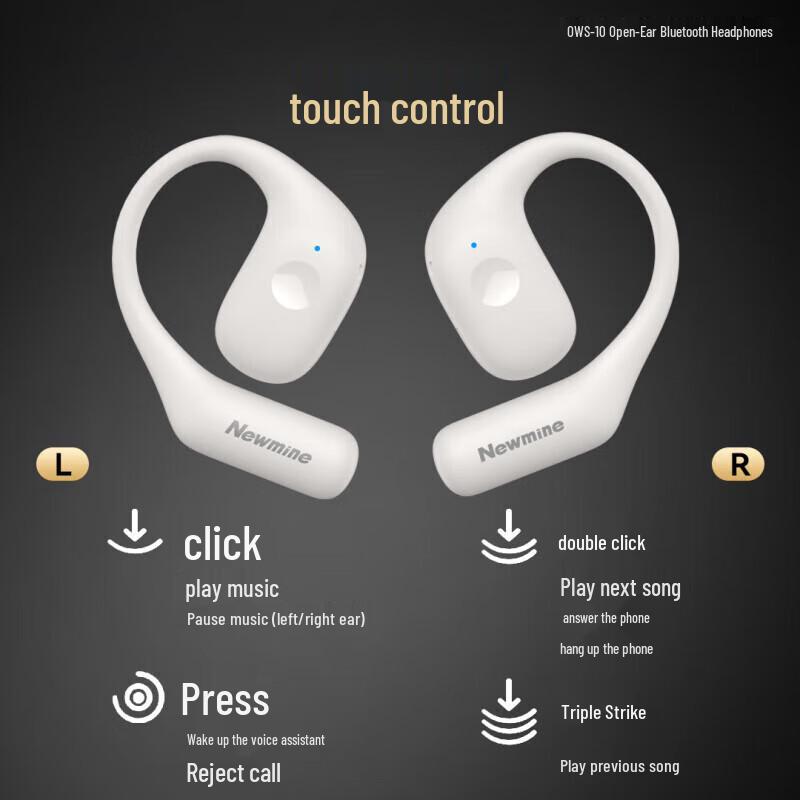 Bluetooth-наушники Newmine OWS-10 с открытым дизайном и костной проводимостью