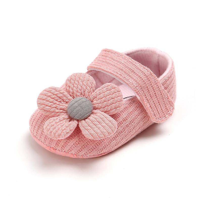 Cute Flower Baby Girl Shoes Soft Sole Cotton Newborn Toddler Girl Shoes Non-Slip Infant Girls First Walkers Shoes Schoenen