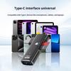TYS-304 Angled Type-C OTG Adapter to USB 3.0 + TF Card Slot Converter for Mouse/Keyboard/Flash Drive/SSD