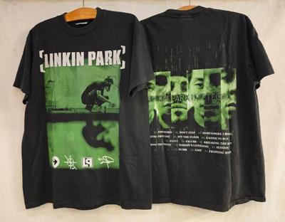 Винтажная футболка Linkin Park Meteora 90-х Рок Метал Группа XL Однострочный шов РЕПРИНТ