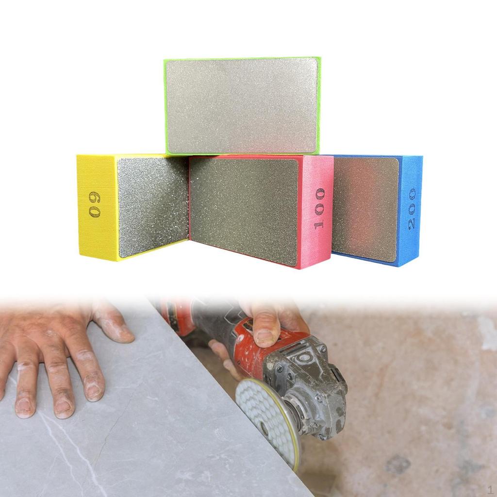4 ручных полировальных круга для многоразовых шлифовальных блоков, идеально подходят для металла и камня