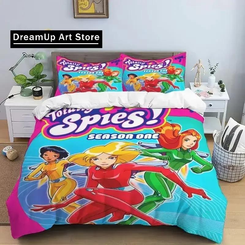3D Печать Мультяшный Постельное Белье Totally Spies Комплект Для Мальчиков Девочек Размер Twin Queen King Пододеяльник Наволочка Постельное Белье Мальчики Взрослая Спальня