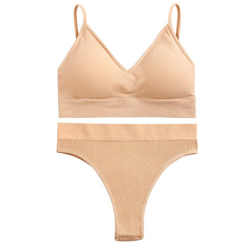 FINETOO Женский бесшовный комплект с бюстгальтером, бюстгальтер + трусики, бюстгальтер для фитнеса, нижнее белье, женские купальники с эффектом пуш-ап, сексуальная майка для девочек