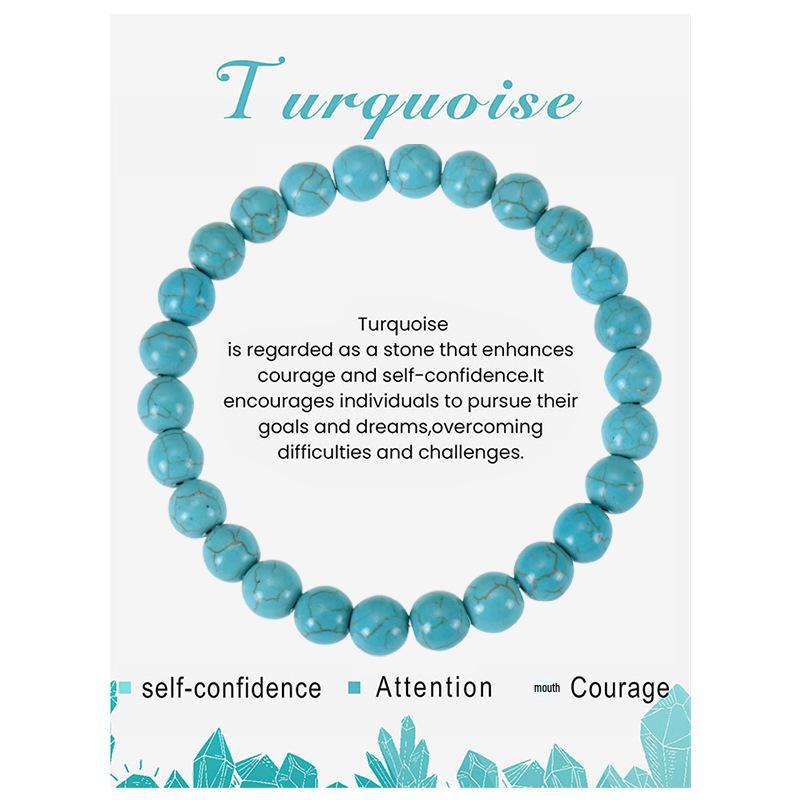 Эластичный браслет из аметиста и агата 8 мм - Украшения из натурального камня