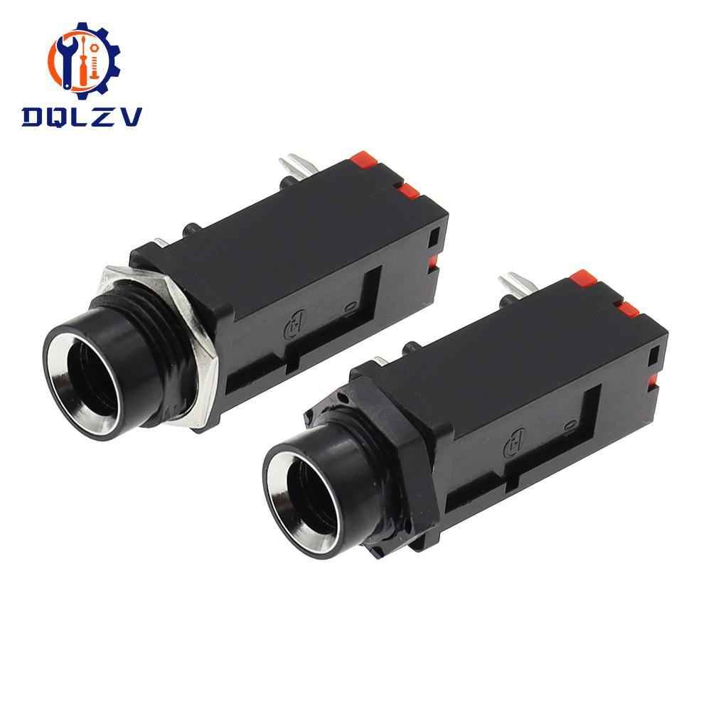 Audio Jack 6.35mm 3Pin Mono Audio Stereo Audio Socket Microphone Welding Line For Microphone Socket