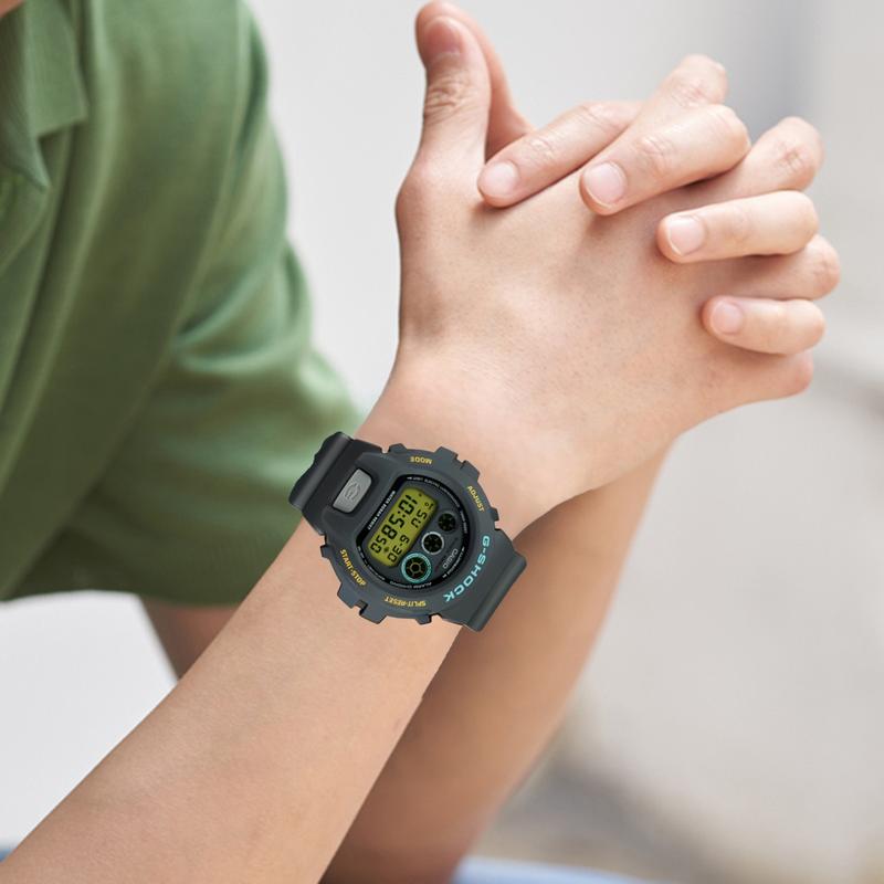 Casio Серия G-SHOCK Совместная модель с Джоном Майером Кварцевый механизм Ремешок из смолы Японские и корейские часы Мужские часы Серый циферблат DW6900JM20-8CR