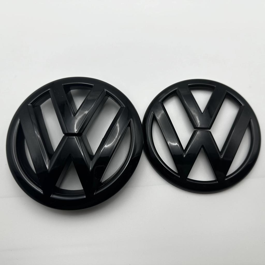 CJOZW1 2026 Горячие Эмблемы Для VW Volkswagen Jetta MK5 Golf Глянцево-Черные Замена 135мм Эмблема Передней Решетки Или 110мм Крышки Багажника Автомобиля B