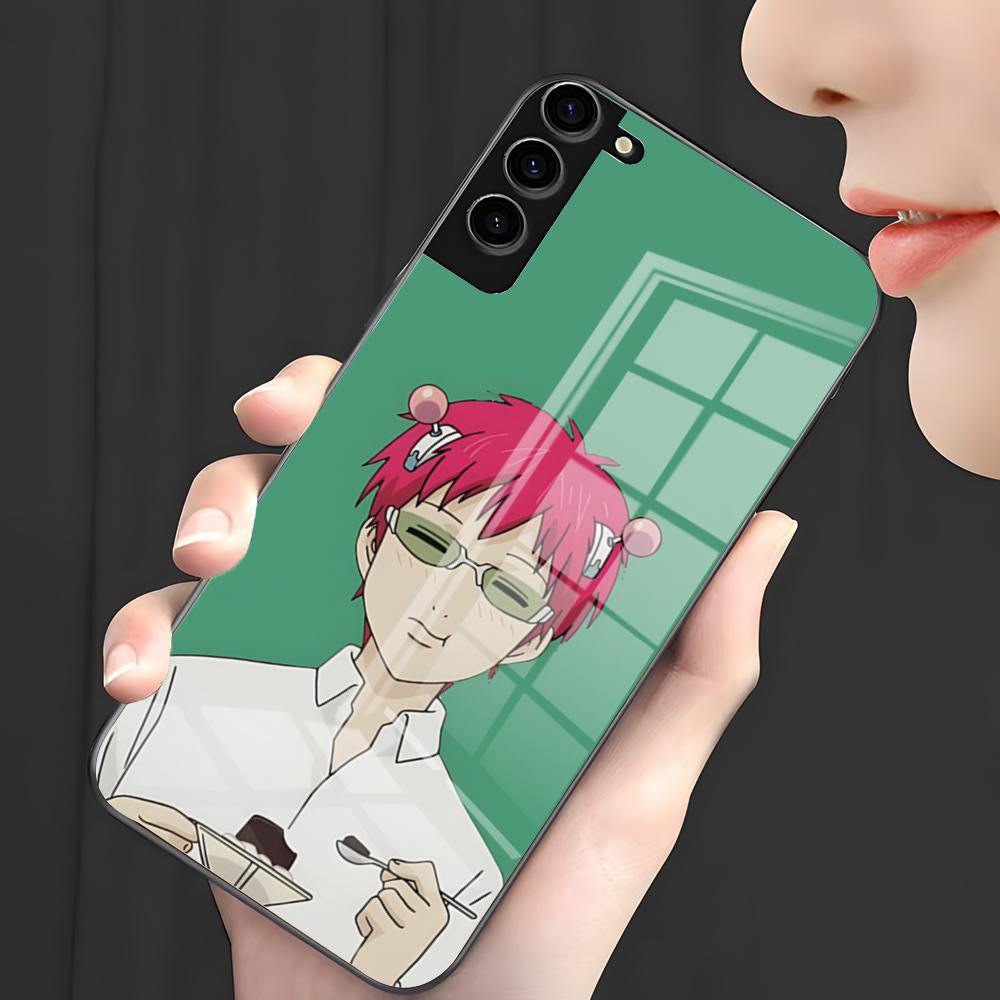 Чехол для телефона Аниме K-Кусуо Сайки для Samsung A25 A13 A33 5G A54 A36 A35 A56 A52 A14 Ударопрочный стеклянный чехол