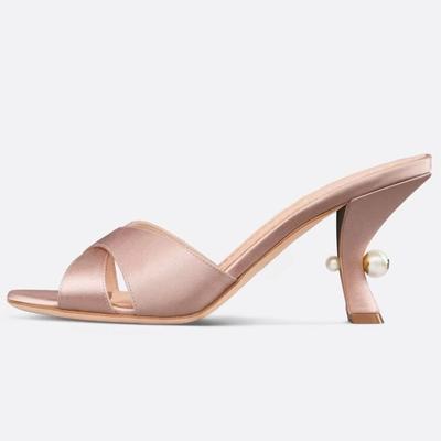 Модный новый жемчужный странный стиль римские сандалии европейский американский летний показ мод сексуальный высокий каблук 6,5 см женская обувь размер 45