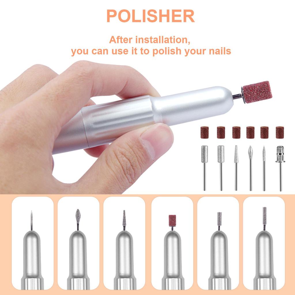 Electric Nail Drill Machine Professional Nail Drill Electric Manicure Machine USB Nail E-File Portable Nail Salon Drill Polisher